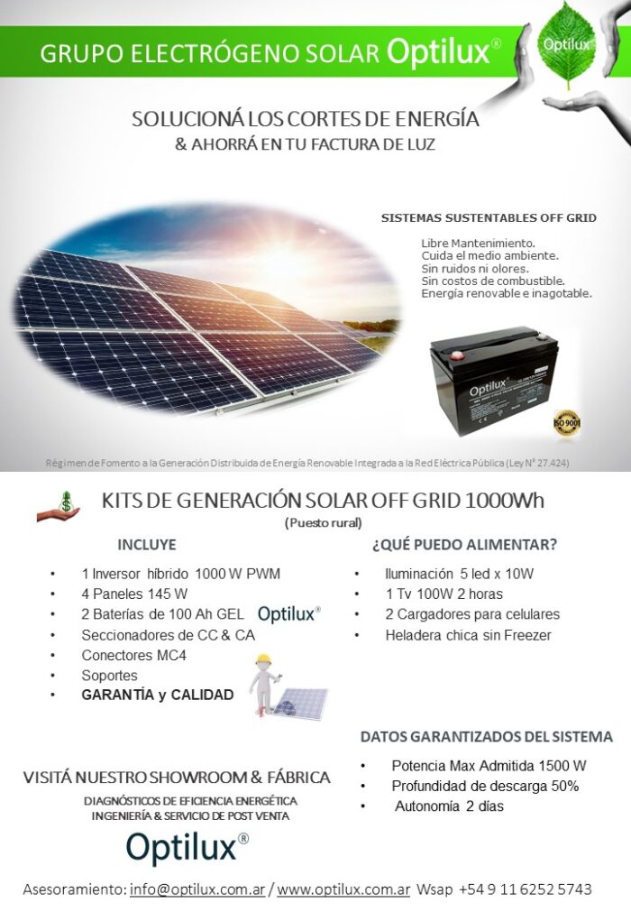 Kit Solar Domiciliario 1K - Imagen 2