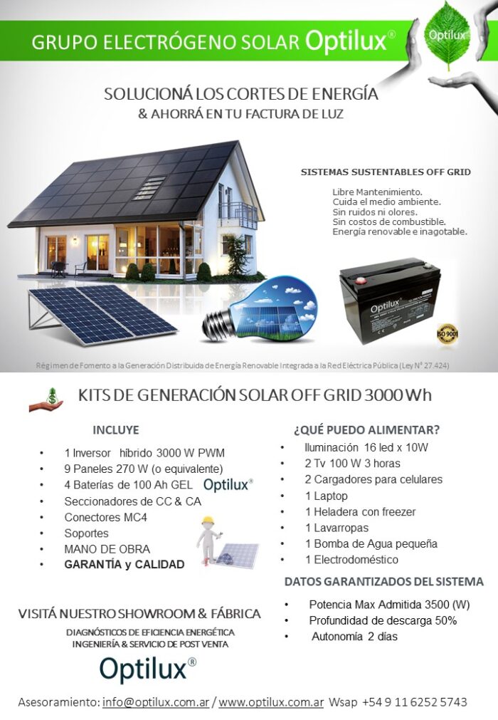 Kit Solar Domiciliario 3K - Imagen 2